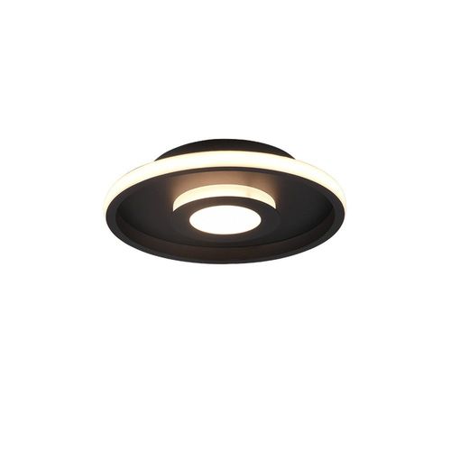 Trio Ascari Plafonnier Salle De Bain Moderne 30cm Noir Mat 3000k Ip44