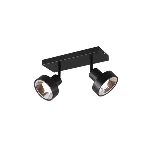 Trio Leon Spot De Plafond Double Moderne À 2 Lumières, Noir Mat