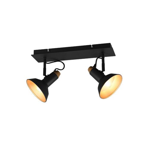 Trio Roxie Spot De Plafond Double Moderne À 2 Lumières, Noir Mat
