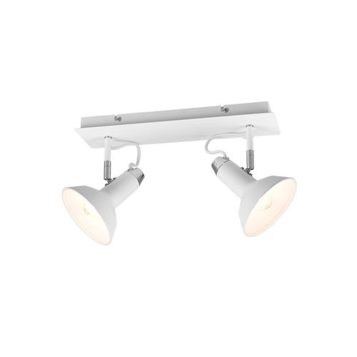 Trio Roxie Spot De Plafond Moderne À 2 Lumières, Double, Blanc Mat