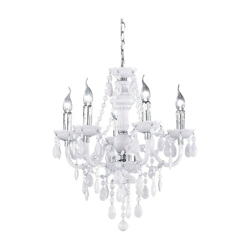 Reality Lüster Lüster Young Living Lustre À 5 Bras Multiples Chrome Blanc