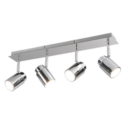 Trio Angelo Barre De Spot De Plafond Moderne À 4 Lumières Chromée Ip44