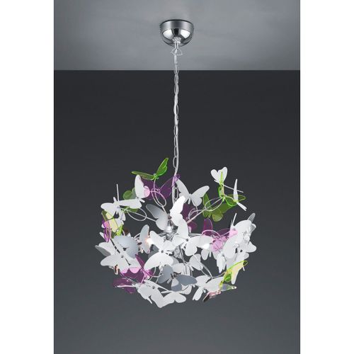 Reality Butterfly Plafonnier Suspendu Moderne À 4 Lumières Butterfly Chrome