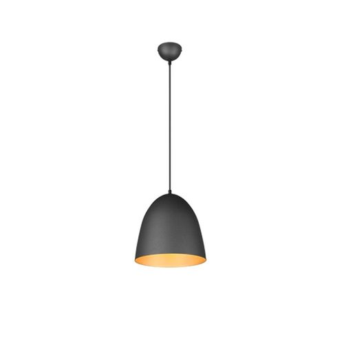Reality Tilda Plafonnier Suspendu Tilda Moderne En Forme De Dôme De 25 Cm, Noir, Doré