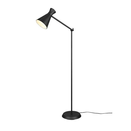 Reality Enzo Lampadaire Enzo Modern Task Noir Mat Avec Pédale