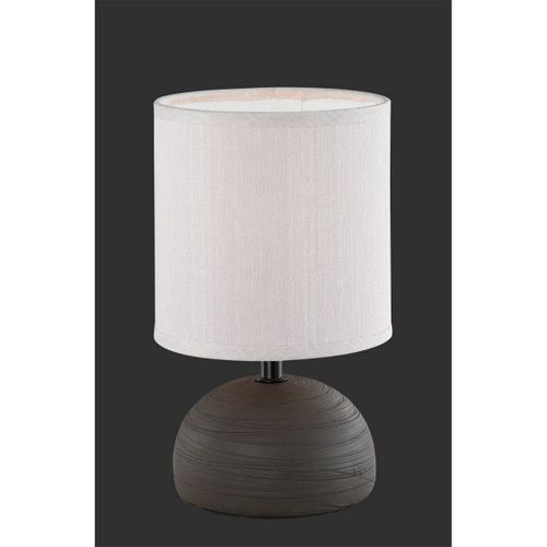 Reality Luci Lampe De Table Moderne Luci Avec Abat-Jour Rond Marron
