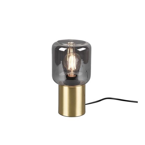 Reality Nico Lampe De Table Cylindrique Moderne Nico En Laiton Mat