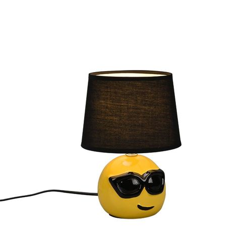 Reality Coolio Lampe De Table Moderne Coolio Avec Abat-Jour Rond Conique Noir