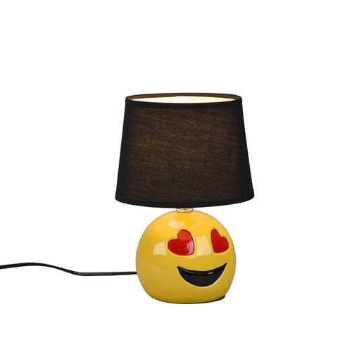 Reality Lovely Belle Lampe De Table Moderne Avec Abat-Jour Rond Conique Noir