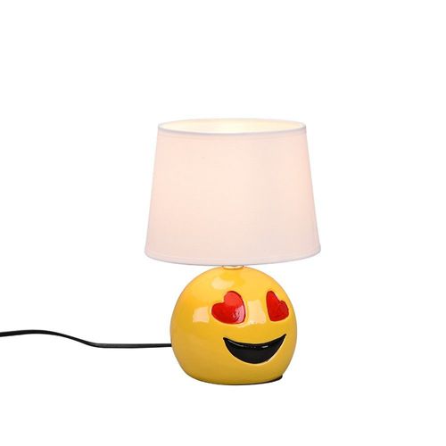 Reality Lovely Belle Lampe De Table Moderne Avec Abat-Jour Rond Conique Blanc
