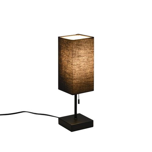 Reality Ole Lampe De Table Moderne Ole Avec Abat-Jour Noir Mat, Connexion Usb