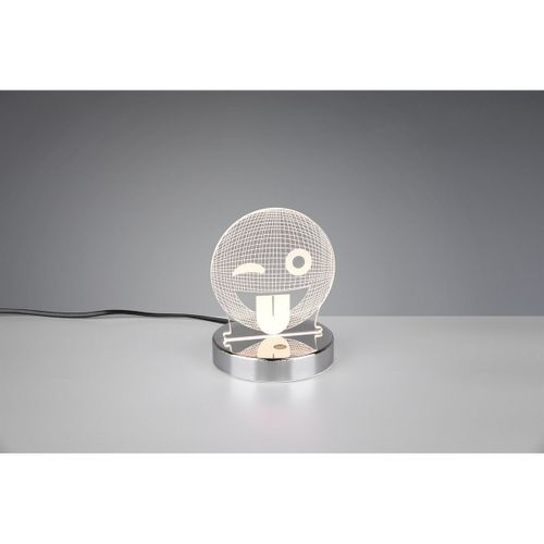 Reality Smiley Lampe De Table Led Smiley Fun Rgbw Chrome 3000k