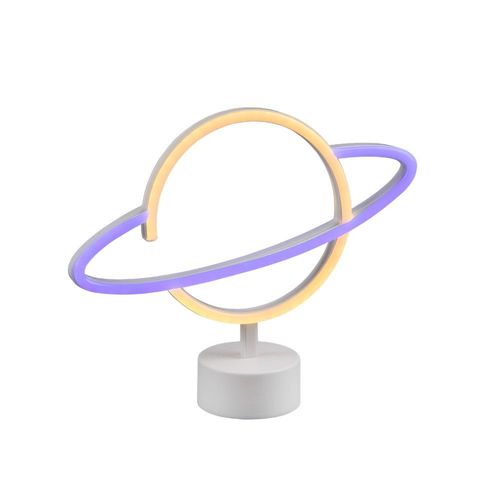 Reality Planet Lampe De Table Planet Fun Blanche, Connexion Usb