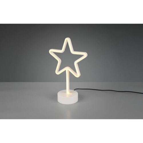 Reality Star Lampe De Table Star Fun Blanche, Connexion Usb