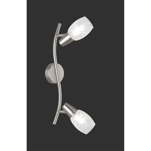 Reality Colmar Spot De Plafond Double Colmar Moderne À 2 Lumières, Nickel Mat