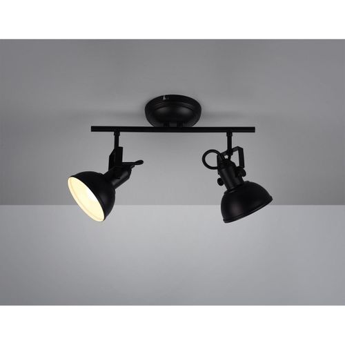 Reality Gina Spot De Plafond Double Gina Classic À 2 Lumières, Noir Mat