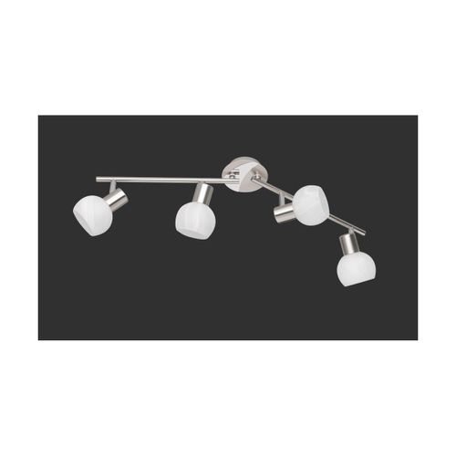 Reality Antibes Spot De Plafond Antibes Moderne À 4 Lumières, Barre Nickel Mat