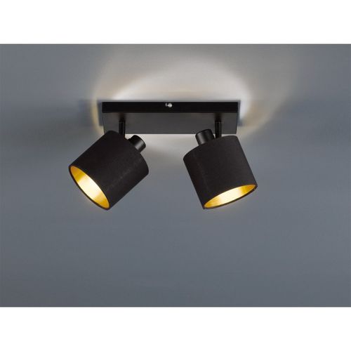 Reality Tommy Spot De Plafond Double Tommy Modern À 2 Lumières, Noir Mat