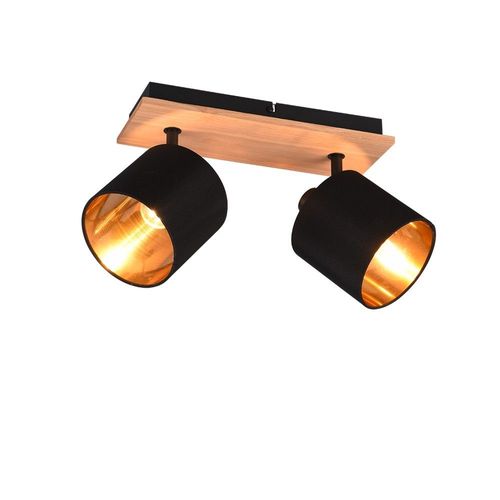 Reality Tommy Spot De Plafond Double Tommy Modern À 2 Lumières, Couleur Bois