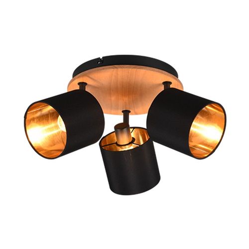 Reality Tommy Grappes De Spots De Plafond Tommy Modern À 3 Lumières, Couleur Bois