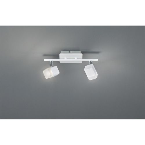 Reality Roubaix Spot De Plafond Double Moderne À 2 Lumières Roubaix Blanc Mat 3000k