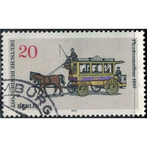 Allemagne 1973 Oblitéré Used Transports Berlin Pferdeomnibus Omnibus Tiré Par Des Chevaux Y&t De-Be 411 Su