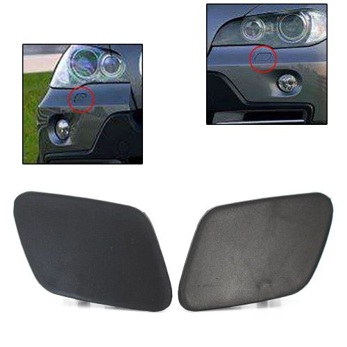 Couvercle De Buse De Lavage De Phare De Voiture Abs, 2 Pièces, Couvercle De Buse De Pare-Choc Avant Pour Bmw X5 E70 2006 2007 2008 2009 2010 2011 2012 Noir