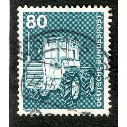 Timbre Oblitéré Deutsche Bundespost, Traktor, 80