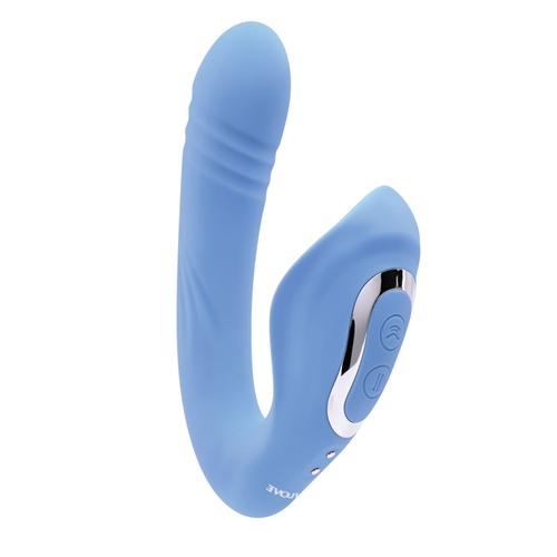 Evolved - Vibromasseur Tap And Trust - Bleu Clair