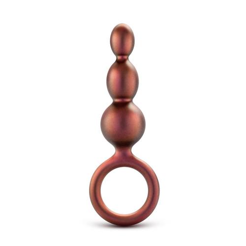 Anal Adventures Matrix - Beaded Loop Anal Plug - Cuivre