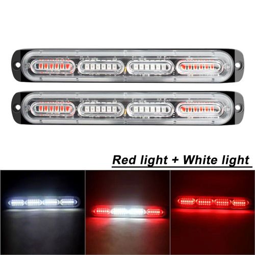 Feux Stroboscopiques De Secours, Avertisseur Clignotant, 4 Led, Universel Pour Tous Les Suv Automobiles, Fourgonnettes Et Camions, Dc 12v-24v, 2 Pièces
