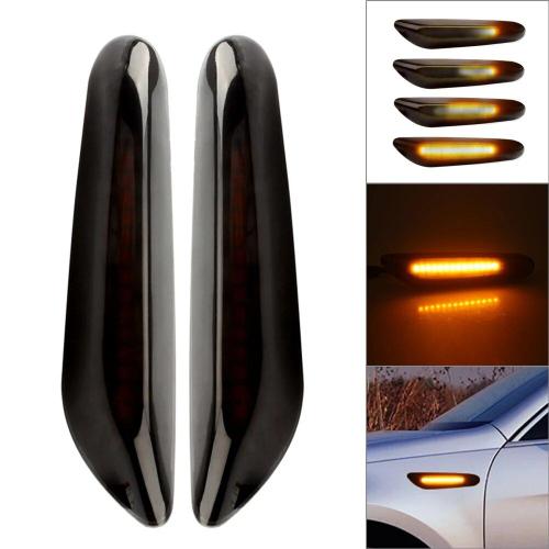 Clignotant Latéral Led Séquentiel Dynamique Avec Lumière Ambre Pour Bmw E90 E92 E82 E88 E83 E84 E46 E91 E93 E60 E61, 2 Pièces