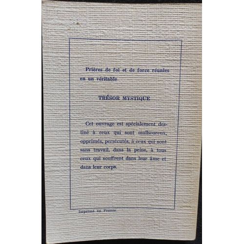 Rituel De Magie Blanche Tome V - Trésor Mystique : Prières De Foi Et De Force