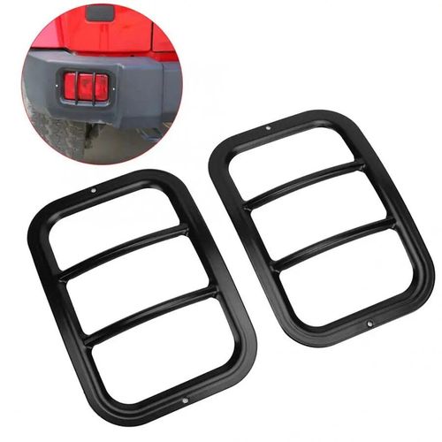 Cadre De Feu Antibrouillard Pour Voiture Jeep Wrangler 2007 ? 2018, 2 Pièces, Couvercle De Protection Pour Phare Arrière, Métal Noir
