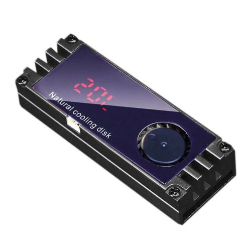Dissipateur thermique M2 SSD, refroidisseur avec température, affichage  numérique OLED, M.2 2280 NVcloser SSD, disque dur à semi-conducteurs