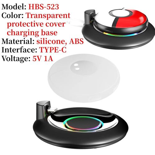 Base de charge étanche pour Pokémon GO Plus, adaptateur de chargeur magnétique, lumière colorée RVB, accessoire de type C