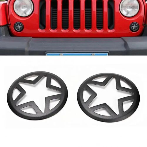 Couvercle De Phare Antibrouillard Pour Voiture, 1 Paire, Garniture De Protection Adaptée À La Jeep Wrangler Jk & Unlimited 2 Portes Et 4 Portes 2007 ? 2017, Accessoires De Voiture