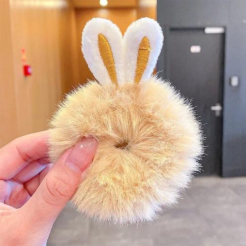 Anneaux De Cheveux Moelleux En Fourrure De Lapin Pour Filles, Oreilles De Lapin, Bandes De Cheveux Élastiques, Chouchous En Peluche, Accessoires De Noël, 216.239.