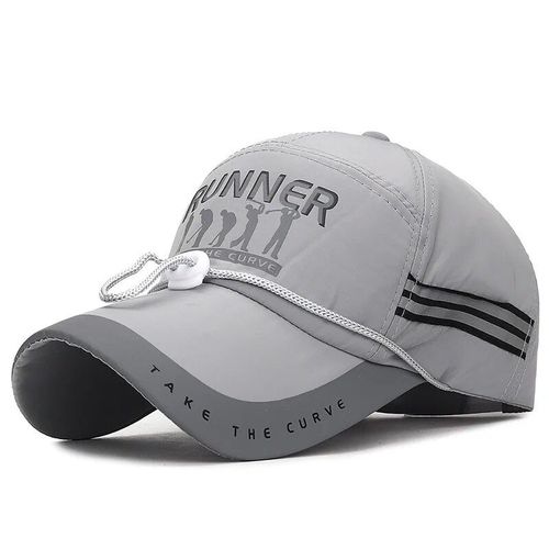 Casquette De Baseball Décontractée Avec Corde Pour Homme, Couvre-Chef Coupe-Vent À Long Bord Avec Impression De Lettres De Camouflage, Pour Le Printemps Et L'été