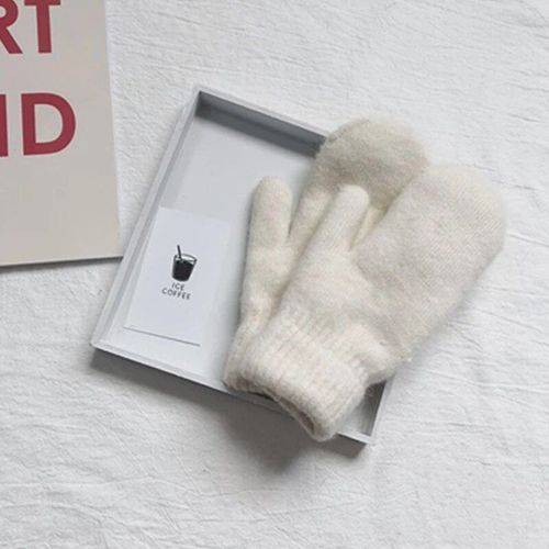 Gants Sans Doigts Pour Femmes, Automne Et Hiver, Imitation Fourrure De Lapin, Chauds, Tricotés, Pour L'extérieur, Résistants Au Froid