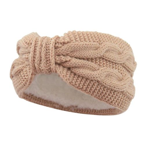 Bandeau De Sauna Large En Laine Pour Femme, Turban Épais, Bandeau Doublé En Peluche, Garde Au Chaud, Cache-Oreilles Féminins, Automne, Hiver