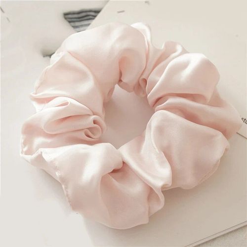 Chouchou En Soie Pour Femmes, Bandeau Élastique Surdimensionné Pour Filles, Doux, Porte-Queue De Cheval, Couvre-Chef De Couleur Unie, 2022