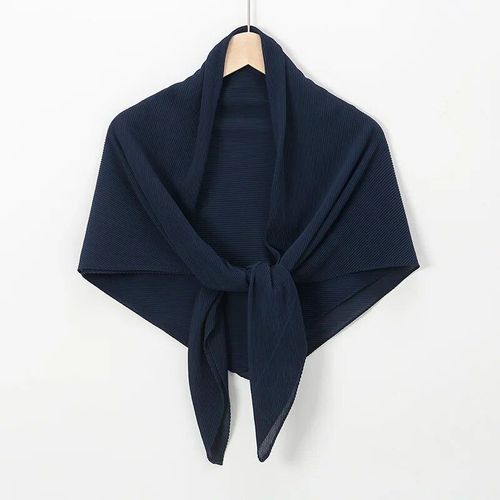 Foulard Hijab Musulman Carré Plissé Pour Femme, Châle Islamique Uni, Écharpe De Sauna Déformable, Mousseline De Soie, Crème Solaire, Été, 100x100cm