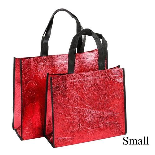 Sac à provisions laser pliable pour femme, sac fourre-tout réutilisable pour cuillère à soupe, grande capacité, tissu imperméable, sac non tissé, sac à main de rangement, mode