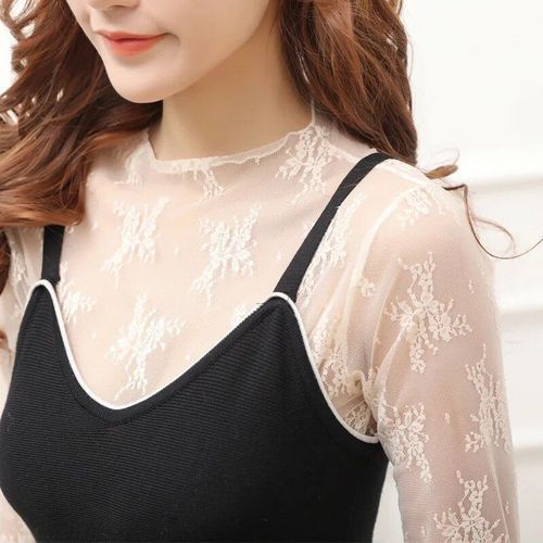 Chemise En Dentelle Pour Femmes, Chemisiers En Maille Sexy, Transparent, Manches Longues, Hauts Floraux, Bas, Hauts D'été Sexy, Streetwear, Clubwear