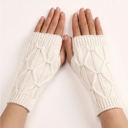 Mancommuniste De Bras Rhomboïdes Pour Femmes, Couvre-Bras À Demi-Doigt, Coupe-Vent, Gants De Poignet De Cyclisme, Manches Décoratives, Automne, Hiver