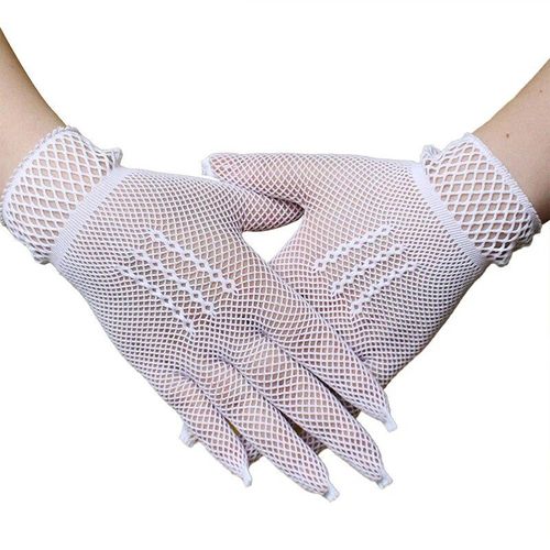 Gants Élégants En Résille Pour Femmes, En Maille Ajourée, Sexy, Transparents, Gants De Conduite Résistants Aux Uv, Gants De Soirée