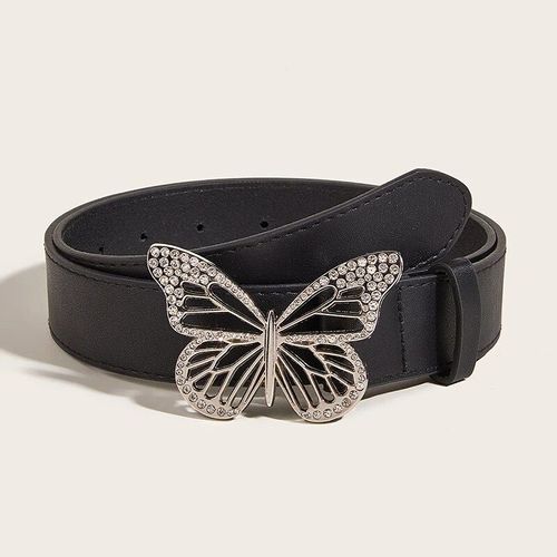 Ceinture De Taille En Cuir Pu Pour Femme, Métal, Biscuits, Papillon, Structure, Environnement Pour Jean, Pantalon Gothique, Fjwaistband, Nouveauté