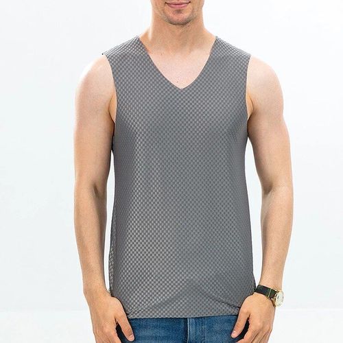 Gilet D'été En Soie Glacée Pour Homme, T-Shirt Sans Manches, Respirant, À Séchage Rapide, Vêtements D'extérieur Décontractés