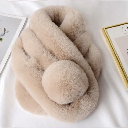 Hot! Foulard En Fausse Fourrure Pour Femme, Châle Super Épais, Col Chaud, Confortable, Élégant, Pour L'extérieur, Hiver
